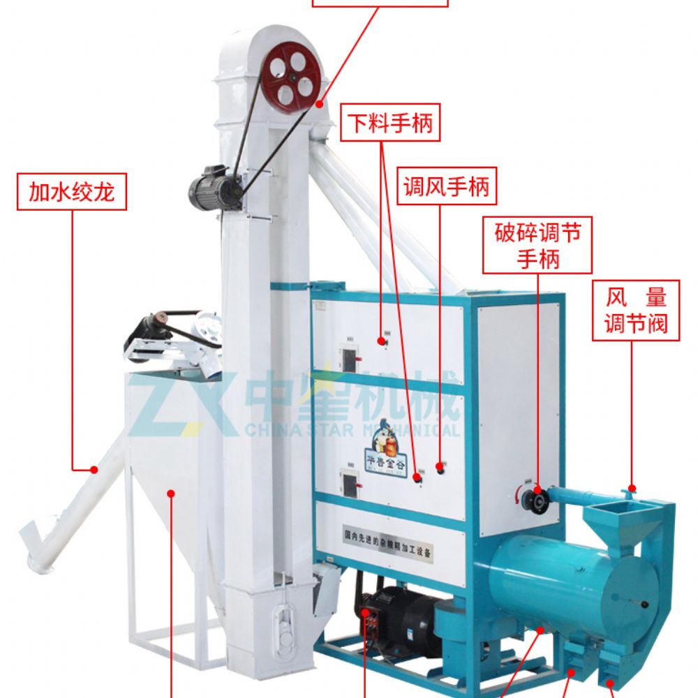 小型玉米糝加工流水線